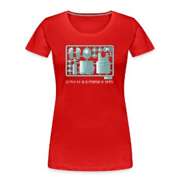 Kit pétanque et apéro - T-shirt bio Premium Femme - rouge - Devant - Mia (176cm)