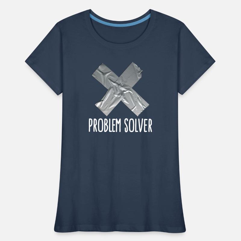 Problem solver marrant Ruban adhésif mari père T-shirt bio Premium Femme