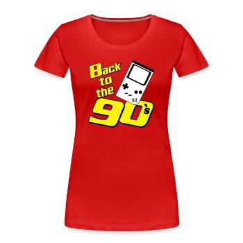 90s Party , Theme Party , 90s Retro Game (25) - Women's Premium Organic T-Shirt - red - Front - Mia (176cm)