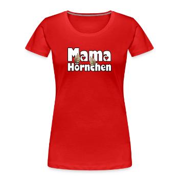 Mama Eichhörnchen Mutter Tier Muttertag Spruch - Frauen Premium Bio T-Shirt - Rot - Vorne - Mia (176cm)