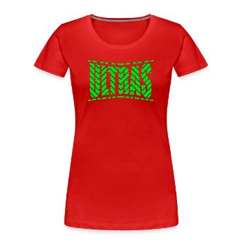 ultras football fans t-shirt design gift idea - Women's Premium Organic T-Shirt - red - Front - Mia (176cm)