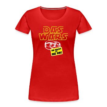 Junggesellenabschied , Das wars bei Ihr ...(25) - Frauen Premium Bio T-Shirt - Rot - Vorne - Mia (176cm)