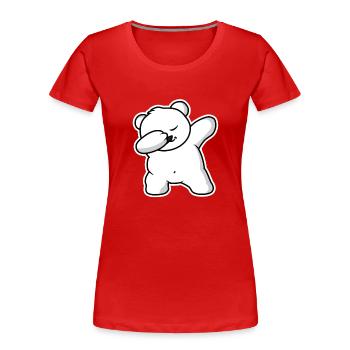 Winter Baer Eisbaer Dab - T-shirt bio Premium Femme - rouge - Devant - Mia (176cm)