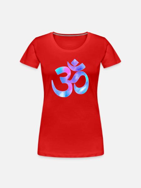 Om - Frauen Premium Bio T-Shirt - Rot