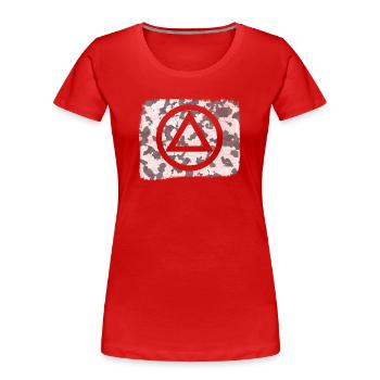 Anonyme Alkoholiker Symbol Logo AA NA Anti Alkohol - Frauen Premium Bio T-Shirt - Rot - Vorne - Mia (176cm)
