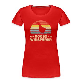 Goose geese - Women's Premium Organic T-Shirt - red - Front - Mia (176cm)