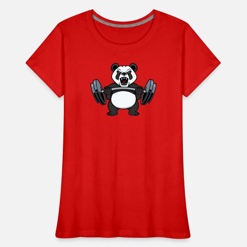 Poids de musculation Bodybuilder poids poids T-shirt bio Premium Femme