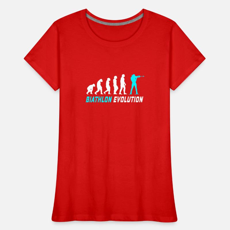 Conception / idée cadeau Evolution biathlon T-shirt bio Premium Femme