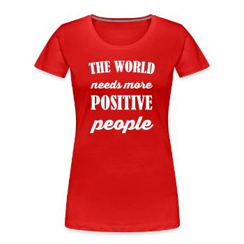 Motto - Frauen Premium Bio T-Shirt - Rot - Vorne - Mia (176cm)