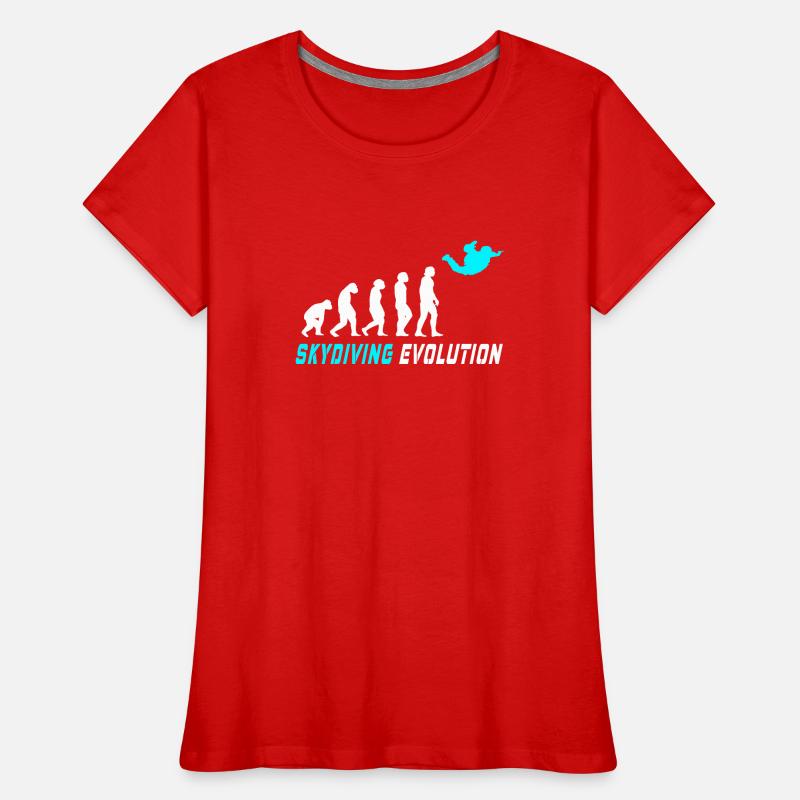 Conception d'évolution de parachute / idée cadeau T-shirt bio Premium Femme