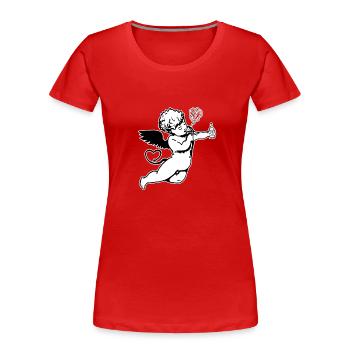 Demon-Ange - T-shirt bio Premium Femme - rouge - Devant - Mia (176cm)
