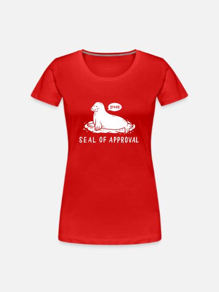 Robbe Lustig - Frauen Premium Bio T-Shirt - Rot