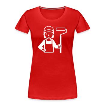 Painter Painter Painter - Women's Premium Organic T-Shirt - red - Front - Mia (176cm)