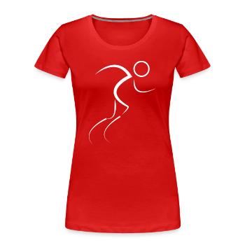 Marathon Marathonlauf - T-shirt bio Premium Femme - rouge - Devant - Mia (176cm)