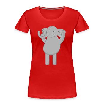 Elephant elephant - Women's Premium Organic T-Shirt - red - Front - Mia (176cm)