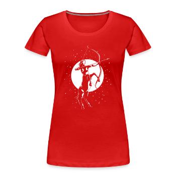 Sagittaire - T-shirt bio Premium Femme - rouge - Devant - Mia (176cm)