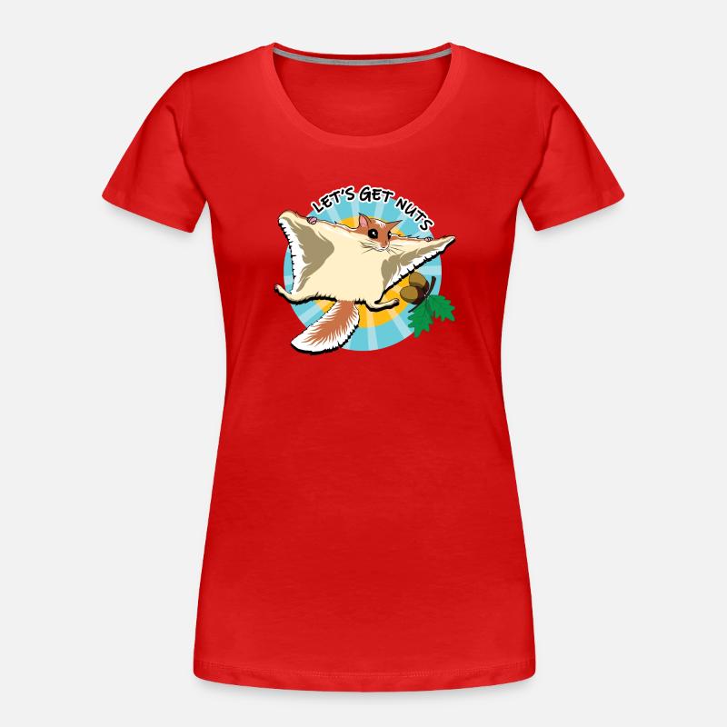 Fliegendes Eichhörnchen - Let es Get Nuts - Frauen Premium Bio T-Shirt - Rot