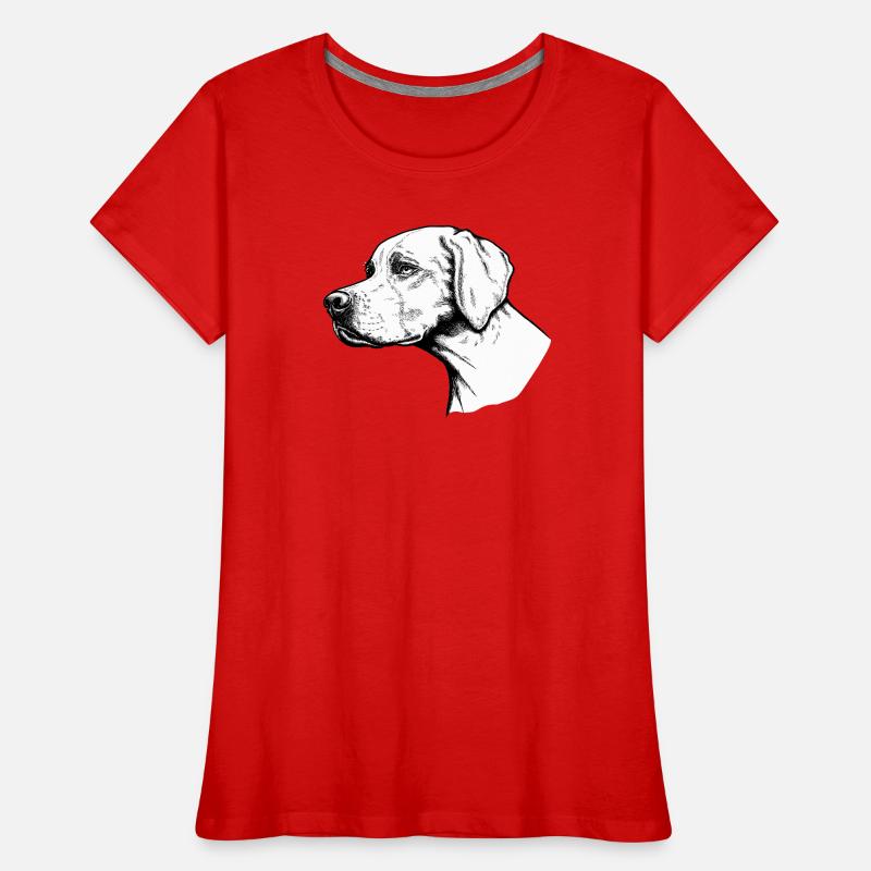 Pointer Portrait Frauen Premium Bio T-Shirt