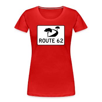 garden route - Women's Premium Organic T-Shirt - red - Front - Mia (176cm)