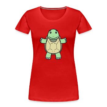 Turtle - Women's Premium Organic T-Shirt - red - Front - Mia (176cm)