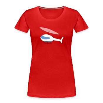 White Helicopter - Women's Premium Organic T-Shirt - red - Front - Mia (176cm)