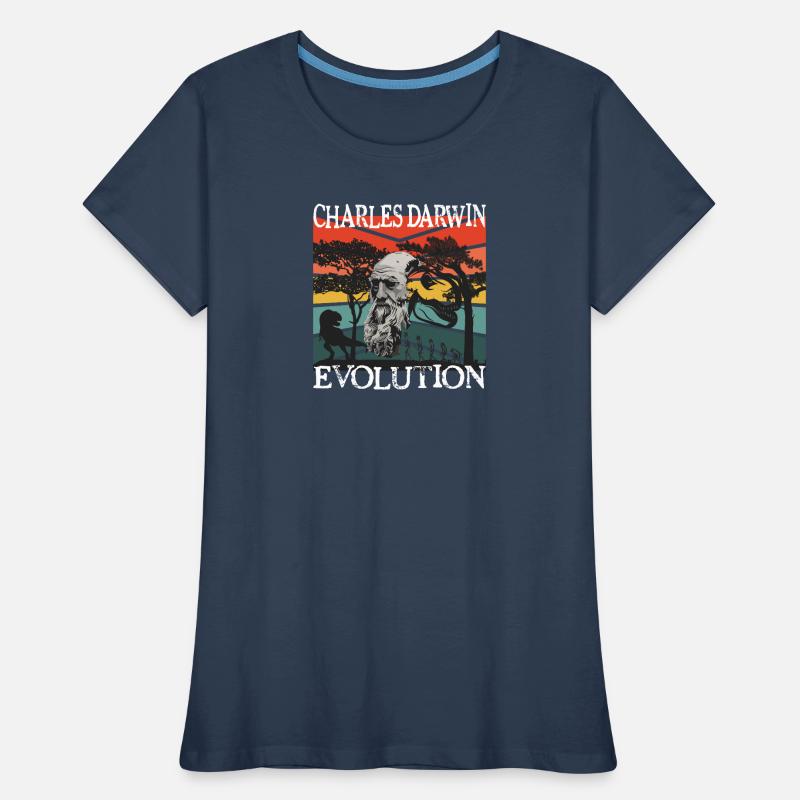Charles Darwin Evolution textile gift idea Women's Premium Organic T-Shirt