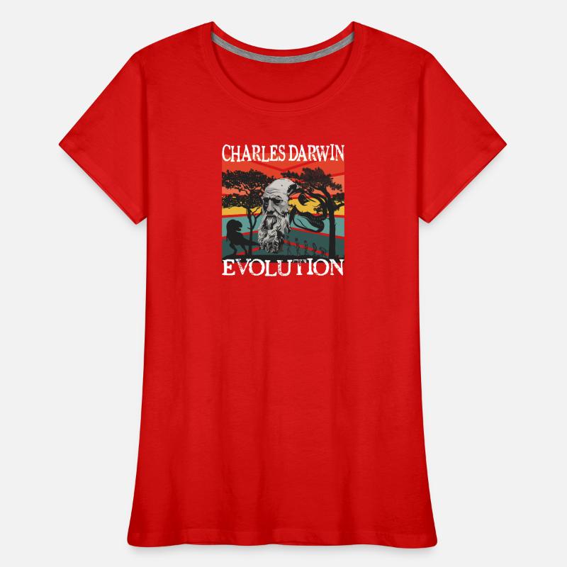 Charles Darwin Evolution textile gift idea Women's Premium Organic T-Shirt