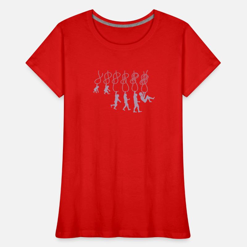 Evolution Klettern Kletterknoten Achter Knoten Frauen Premium Bio T-Shirt