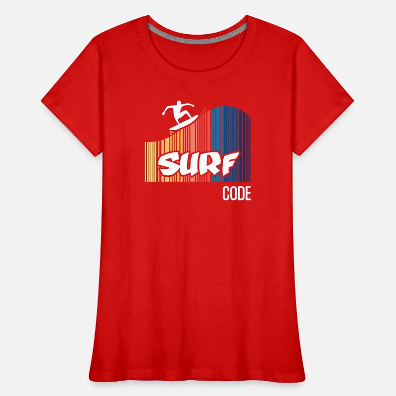 Code de surf (sombre) T-shirt bio Premium Femme