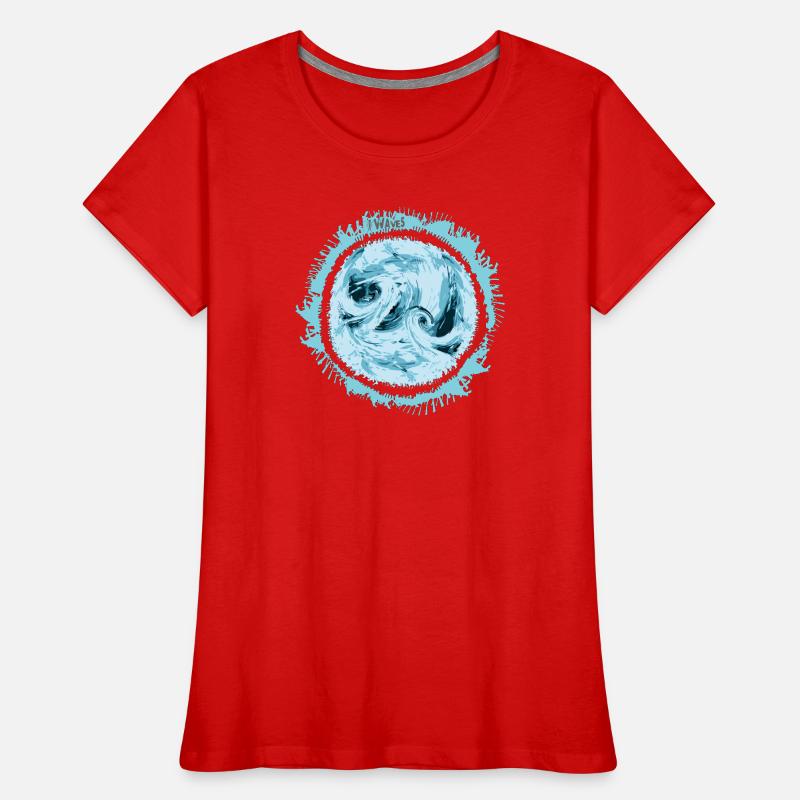 Conception de tourbillon d’eau orageuse T-shirt bio Premium Femme