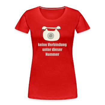 telefon - Frauen Premium Bio T-Shirt - Rot - Vorne - Mia (176cm)