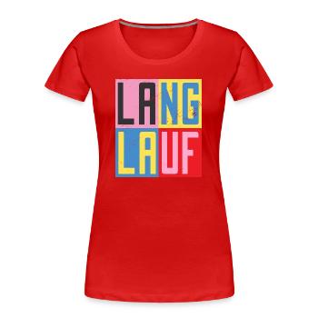 Cross-country design - Women's Premium Organic T-Shirt - red - Front - Mia (176cm)