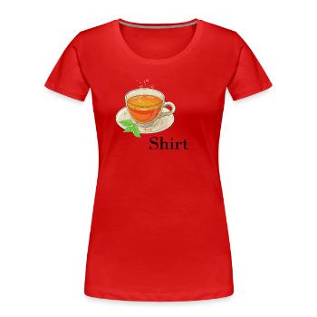 Tea shirt - Women's Premium Organic T-Shirt - red - Front - Mia (176cm)