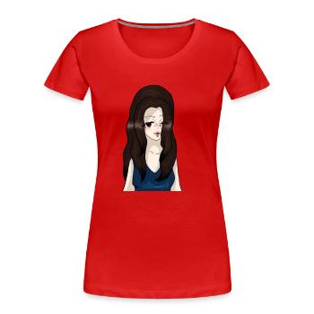 IMG 6955 - Frauen Premium Bio T-Shirt - Rot - Vorne - Mia (176cm)
