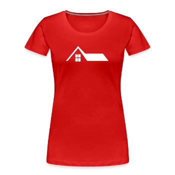 Toit de la maison - T-shirt bio Premium Femme - rouge - Devant - Mia (176cm)