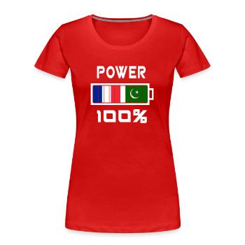 Pakistan and France are in power - Women's Premium Organic T-Shirt - red - Front - Mia (176cm)