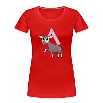 Girl 1 year old Okapi 1st birthday gift - Women's Premium Organic T-Shirt - red - Front - Mia (176cm)