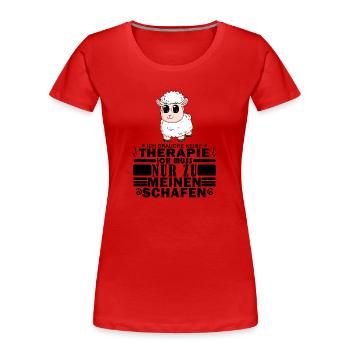 Schafe Schaf Schafzüchter Geschenk - Frauen Premium Bio T-Shirt - Rot - Vorne - Mia (176cm)