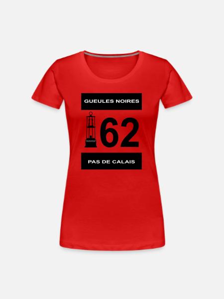 62 pas de calais - T-shirt bio Premium Femme - rouge