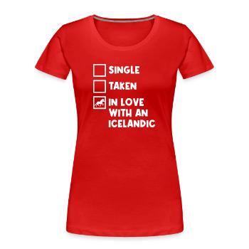 Galopp Islandpferde Pferdeliebe Statement Pferde - Frauen Premium Bio T-Shirt - Rot - Vorne - Mia (176cm)