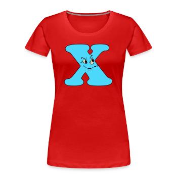 X - Women's Premium Organic T-Shirt - red - Front - Mia (176cm)