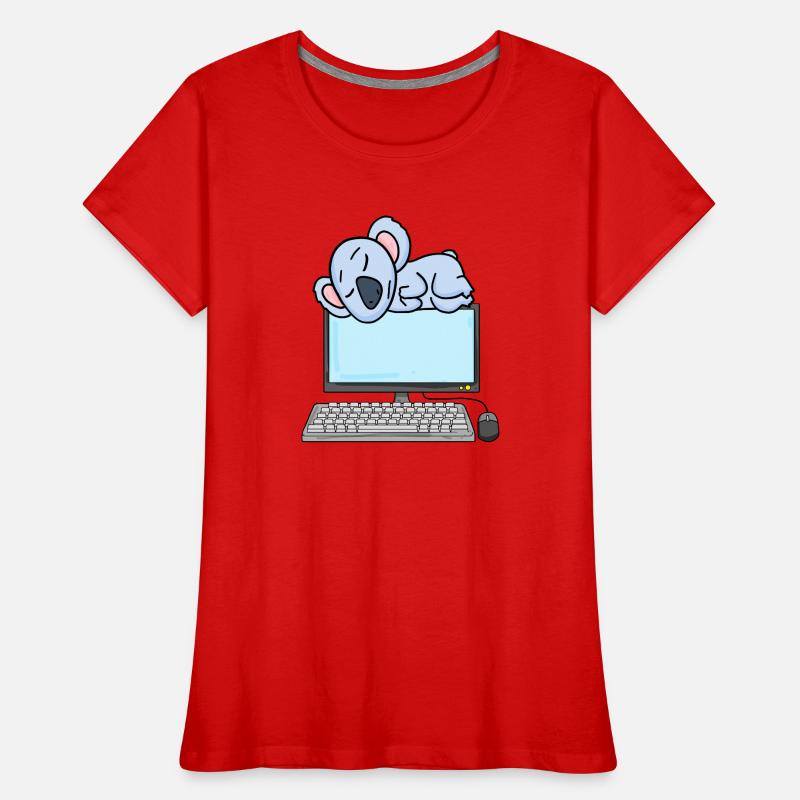 Koala Computer Nerd Programmierer Geschenk Frauen Premium Bio T-Shirt