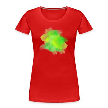 splash bunt farbe muster aufdruck comic style - Frauen Premium Bio T-Shirt - Rot - Vorne - Mia (176cm)