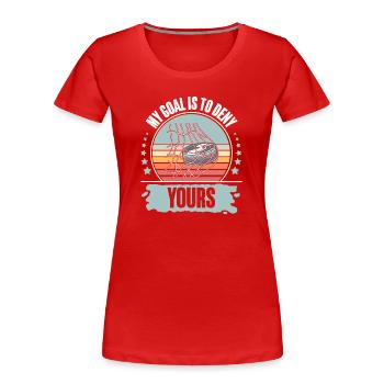 Eishockey  - Women's Premium Organic T-Shirt - red - Front - Mia (176cm)