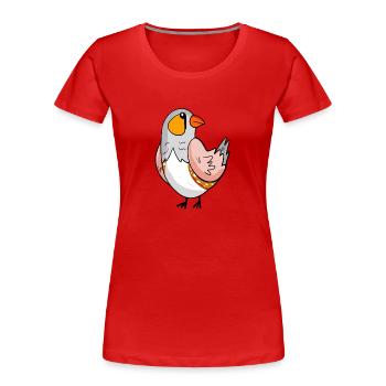 Zebra finch bird - Australian zebra finch - Women's Premium Organic T-Shirt - red - Front - Mia (176cm)
