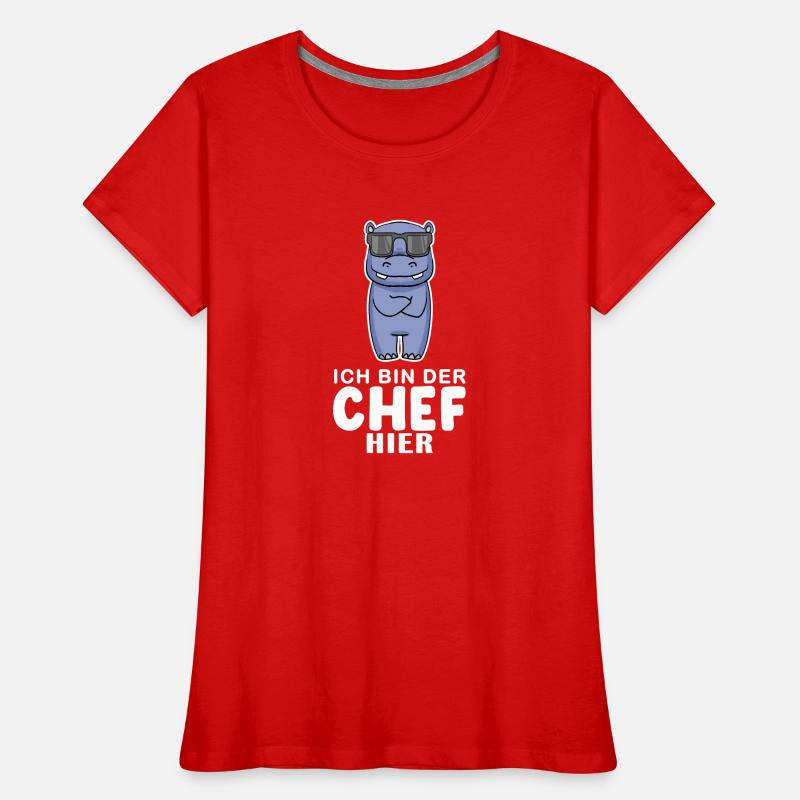 cooles Nilpferd Chef Spruch Frauen Premium Bio T-Shirt