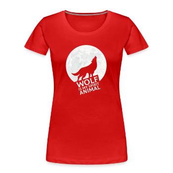 Wolf is My Spirit Animal - Women's Premium Organic T-Shirt - red - Front - Mia (176cm)