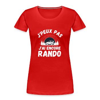 J ai encore randonnée 1 - T-shirt bio Premium Femme - rouge - Devant - Mia (176cm)