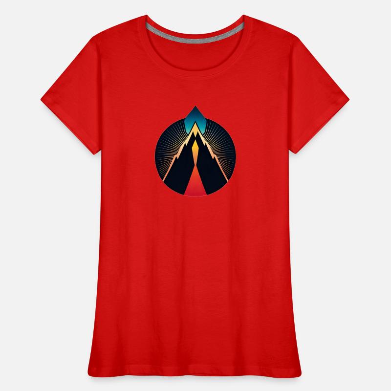 Vulkan Logo Frauen Premium Bio T-Shirt