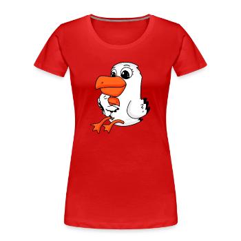 Seagull family - seagull with baby - Women's Premium Organic T-Shirt - red - Front - Mia (176cm)